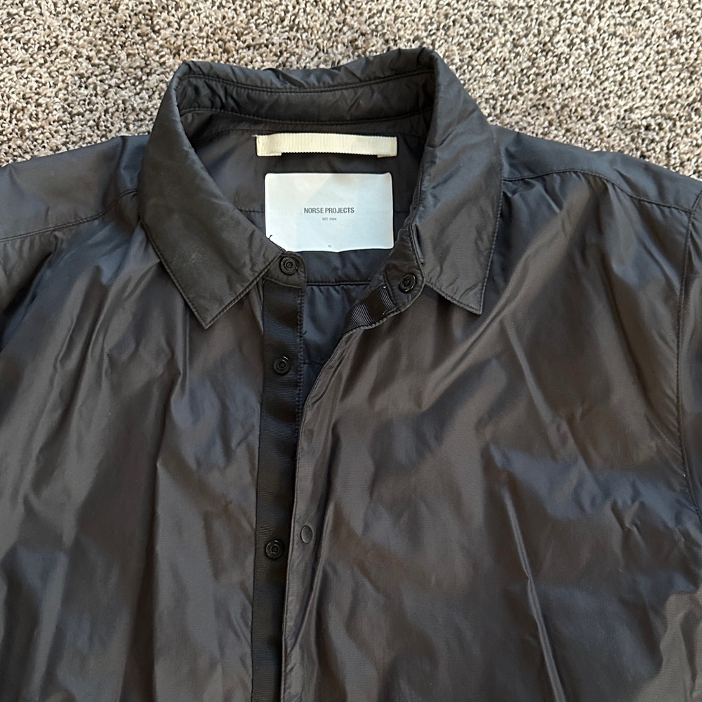 Norse Projects Men's Lightweight Shirt Jacket in Dark Gray